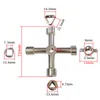 Outils à main multifonctions 4 voies universelles Triangle/clé hexagonale clés clés de plombier Triangle pour armoires de compteurs électriques à gaz purger les radiateurs