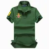 Hurtownia 2132 Summer Nowe koszulki polo europejskie i amerykańskie krótkie rękawy męskie swobodny kolor bawełniana bawełniana haftowa moda T-shirty s-2xl