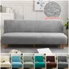 Chair Covers Armless Sofa Cover Waterproof Folding Bed Solid Color Jacquard Elastic Slipcover For Living Room Banquet ElChair
