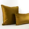 Luxo de luxuosos marrom veludo de veludo dourado almofada de almofada de capa de cama de sofá-lacre