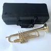 Japanese high quality trumpet musical instrument B flat gold silver plated Professional trumpet with handbag
