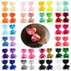 40pcs/lot solid mulit grosgrainリボンヘアクリップブティックbows baby girms hairpin Headwearアクセサリー563 AA220323