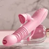 Tongue Licking Telescopic Vibrator Clitoral G-Spot Stimulation Female sexy Toys Masturbation Device Oral Adult Products for18
