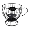 Keukenopslagorganisatie Vintage grote capaciteit Koffiepad Holder Iron Mug Keeper Basket Container Home