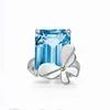 Продающее домашнее кольцо Tiffy из серебра 925 пробы Love Bugs, инкрустированное топазом в виде пчелы, кольцо Blue Butterfly297x215R