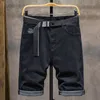 Men's Jeans Shorts Loose Knee Length Summer Thin Casual Medium Pants Male Korean Fashion Solid Color Black Zipper Placket Trousers All-match 28-38