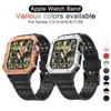 Für die Apple Watch Serie 8 7 6 5 4 3 2 SE Rüstung Schutzhülsenbandbandriemenabdeckung iWatch 41 mm 45 mm