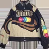Embroidery Letter Harajuku Patch Men's Jackets 2021 Spring Autumn Women's Jackets Hip Hop Long Sleeve Bomber Jacket Outwear T220728
