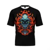 T-shirts pour hommes Tendance Motif Lettre Graffiti 3D T-shirts imprimés Été High Street Style T-shirt Hommes Vintage Baggy Hipster Streetwear