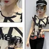 T-shirt Femme Summer Fashion Vêtements coréens Imprimer Tour Eiffel Girl Femmes Tops Ropa Mujer Coton Chemise courte Tees 2022 T03415Women's