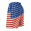 Bandeira americana Impressão Board Shorts Estrelas e listras 4 de julho Praia Calças Curtas Cintura Elástica Padrão Imprimir Troncos Y220420