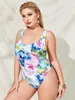 Womens Plus Sweatwear Fashion Swimsuit Swime Beachse Siamese Black Pink Multi Color Print One Bra No Bra Intronwire Swimsuits Sumsuits Bikinis 002