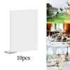 Décoration de fête 10 Pcs Rectangle Acrylique Place Cartes Titulaire Blanc DIY Signes Pour Table De Mariage Sièges Réception Dîner Alimentaire SignsParty