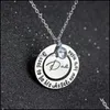 Pendant Necklaces Pretty Mom Dad Necklace Mothers Day Beautif Jewelry Gift Circle Drop Delivery 2021 Pendants Dhseller2010 Dh31F