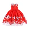 Girl039s klänningar kvalitet barn tävling dans julklänning prinsessan fest flickor kostym klänning xmas barn röd storlek 6girl039s2562044