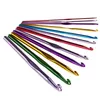 12Pcs/Lot Crochet Hook Set 2-8 Mm Coloured Metal Needle Ergonomic Handle Sewing Knitting Hook Needles Yarn Weave Sweater DIY Hand Craft