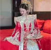 ヴィンテージエスニック服王室の花嫁古代中国明王朝ハンフ衣装ハイエンドプリンセスウェディングドレス夏の帝国の結婚式アパレル