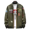 MA-1MILITARY BIKER BOMBER JACKET MEN秋のファッションパイロットパッド入りパッド入りアウターエクサイの厚い野球コート男性女性201127