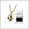 Pendant Necklaces Pendants Jewelry Fashion Stainless Steel Football Necklace Men Soccer Women Sporty Gift Drop Delivery 2021 Sat3Y