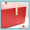 Packing Boxes Office School Business Industrial High-End Portable Box Rectangar Moon Cake Swiss Roll C DHVHU