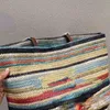 Радужная полоса праздничная ветряная сумочка на пляже одно плечо Большой подмышками модная сумка для покупок Lafite Woven Bag 220614