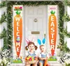 Party Decoration Easter Door Banner S morot Happy Day Decor for Home 2022 Welcome Spring Colorful Eggs Supply Party Partyparty