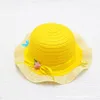 Sommar strand hatt barn baby 2-5 år gammal barn spets andningsbart mesh