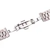 Roestvrijstalen horlogebanden armband vrouwen mannen zilveren massieve metalen horlogeband 16 mm 18 mm 21 mm 21 mm 22 mm accessoires 220622