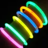 Parti Floresan Işık Kızdırma Çubukları Bilezikler Kolyeler Düğün Partisi Glow Sticks Renkli Parıltı Çubuğu 100 PCS/Çanta