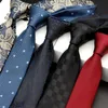 High Quality Man Woman Slim Skinny Silk Tie Grooms Wedding Plaid Polka Dot 6cm Necktie Business Narrow Woven Neck Ties