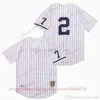 Film Vintage Baseball Jerseys porte cousu 2 DerekJeter 3 BabeRuth 9 RogerMaris tous cousus nom numéro extérieur respirant Sport vente maillot de haute qualité