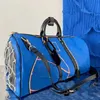 Duffle Travel Men kobiety oryginalna skórzana torebka torebki na ramię w torbie Duffel Projektant torebki bagażowe blokuj dużą pojemność torba sportowa 55 cm 2739