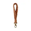 Mode tissé à la main porte-clés pendentif accessoires bricolage Boho bracelet coton corde ornement Crochet porte-clés lanière cadeau de vacances