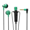 Cuffie cablate Mezza auricolare In-Ear Auricolare stereo da 3,5 mm Auricolari Auricolari musicali Cuffie sportive con microfono per Android IOS Tutti gli smartphone