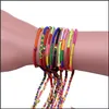 100 sztuk / zestaw Girls Colorf Bransoletka Linia Hand-Woven Handmade Biżuteria Dobry Życzenie Dla Dzieci Mężczyźni Kobiety Prezent Hha601 Drop Dostawa 2021 Akcesoria BA
