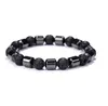 Natural Energy Lava Sten Handgjorda Beaded Strands Armband för Män Kvinnor Party Club Charm Yoga Sports Smycken