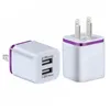 Adaptador de Carregadores de Wall de Carregador de Phone Dual USB 5V 2.1A Duas portas para iPhone Samsung Huawei Smartphones