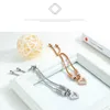 Instyle CZ Stone Heart Love Charm Bracelet Rose Gold Plated 여성을위한 스테인레스 스틸 조정 가능한 팔찌 사용자 정의