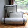 Rice White European Cushion Cover Högklassig midja kuddfodral kinesisk stil fyrkantig soffa stol bildekoration 210315