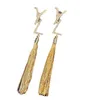 Silver Dangle Earings Kvinnliga smyckesdesigner örhängen Tassels Gold Studs Dilver Hoops Luxurys Box3460599