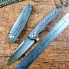 Coltello chiudibile TWOSUN TS16 G10 D2 Lama satinata con cuscinetti a sfera in ceramica con rondella ad apertura rapida G10 manico da campeggio esterno tasca caccia strumenti EDC