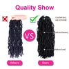 Synthetic Nu Faux Locs Crochet Braiding Hair 18 24 36 Inch Pre-looped Soft Goddess Locks Curly Crochet Hair Extension For Black Women