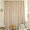 Curtain Window Treatments Home Textiles Garden Hollow Star Thermal Insated Blackout Curtains For Living Room Bedroom Blinds Stitched With