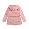 Girls Jacket Spring Autumn Girls Jakcets Cherry Pattern Hoodies Jacket For Girls Beautiful Baby Kids Clothes Children Clothes J220718