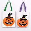 Halloween Tote Bag Gift Wrap Trick or Treat Pumpkin Reusable Canvas Handbag Grocery Shopping Party Favor Goodie Bags