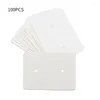 Jewelry Pouches Bags 100pcs/pack Mini Cardboard Bracelate Packaging DIY Necklace Rectangle Blank Earring Display Card Ear Studs Price Tag Wy