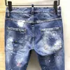 D2 Jeans firmati da uomo Denim Marchio di moda Jean Pantaloni strappati neri Pour Hommes Uomo Italia Moda Biker Moto Rock Revival D 2