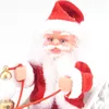 Рождественские украшения для дома Электрический Санта -Клаус лосей, тянущий сани, играя в музыку Год детской игрушки рождественский подарок 201204