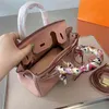 Platinum Designer Bag Handmade High Handbags Quality Women Tote Classic Shoulder Bags Genuine Handbag Purse Stamped Lock Scarf Leather