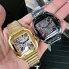 الجودة ساعة High Man Man Classic Movement Mens Men Watches Designer Stainless Steel Bracelet New Wristwatch Gift Skeleton2874